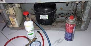Gas filling and leak repair